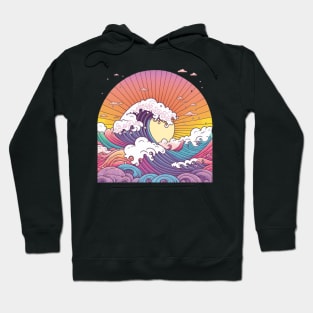 The Great Wave Off Kanagawa, Hokusai Japanese Art Style Ocean Hoodie